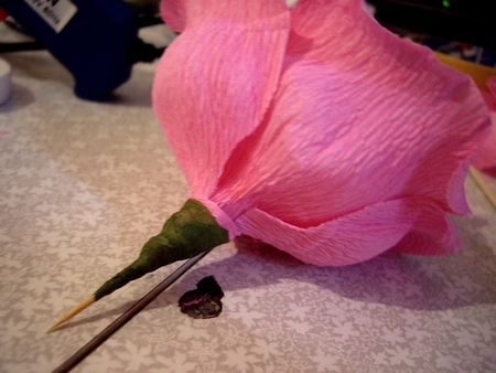 Поделка "Букет роз с веером и бабочками".